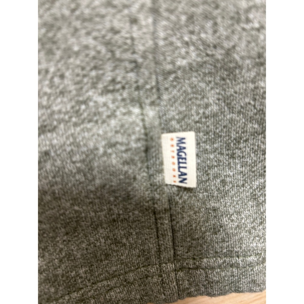 Magellan Outdoors Mens 2XL Relaxed Fit Quarter Zip Fleece Pullover Heather Grey - Picture 3 of 9